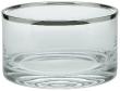 Straight glass bowl with rim in silver plated - Ercuis